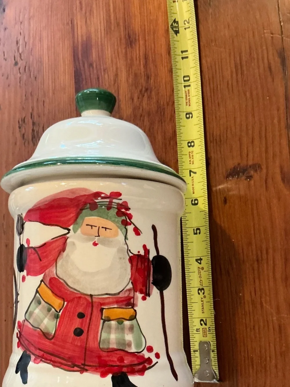 VIETRI Old St. Nick LARGE Christmas Canister | Cookie Jar | Made in Italy